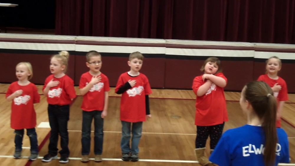 National Anthem performed by the 2018-19 preschool class