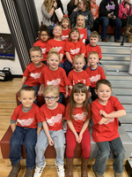 PreK getting ready to sing National Anthem