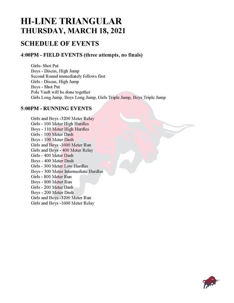 2021 Hi-Line Triangular Order of Events